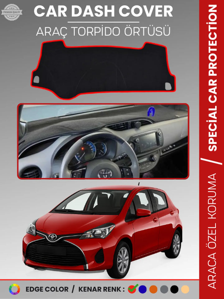 TOYOTA YARİS (2014-2019) Uyumlu Torpido Örtüsü Araca Özel Ön Göğüs Koruma