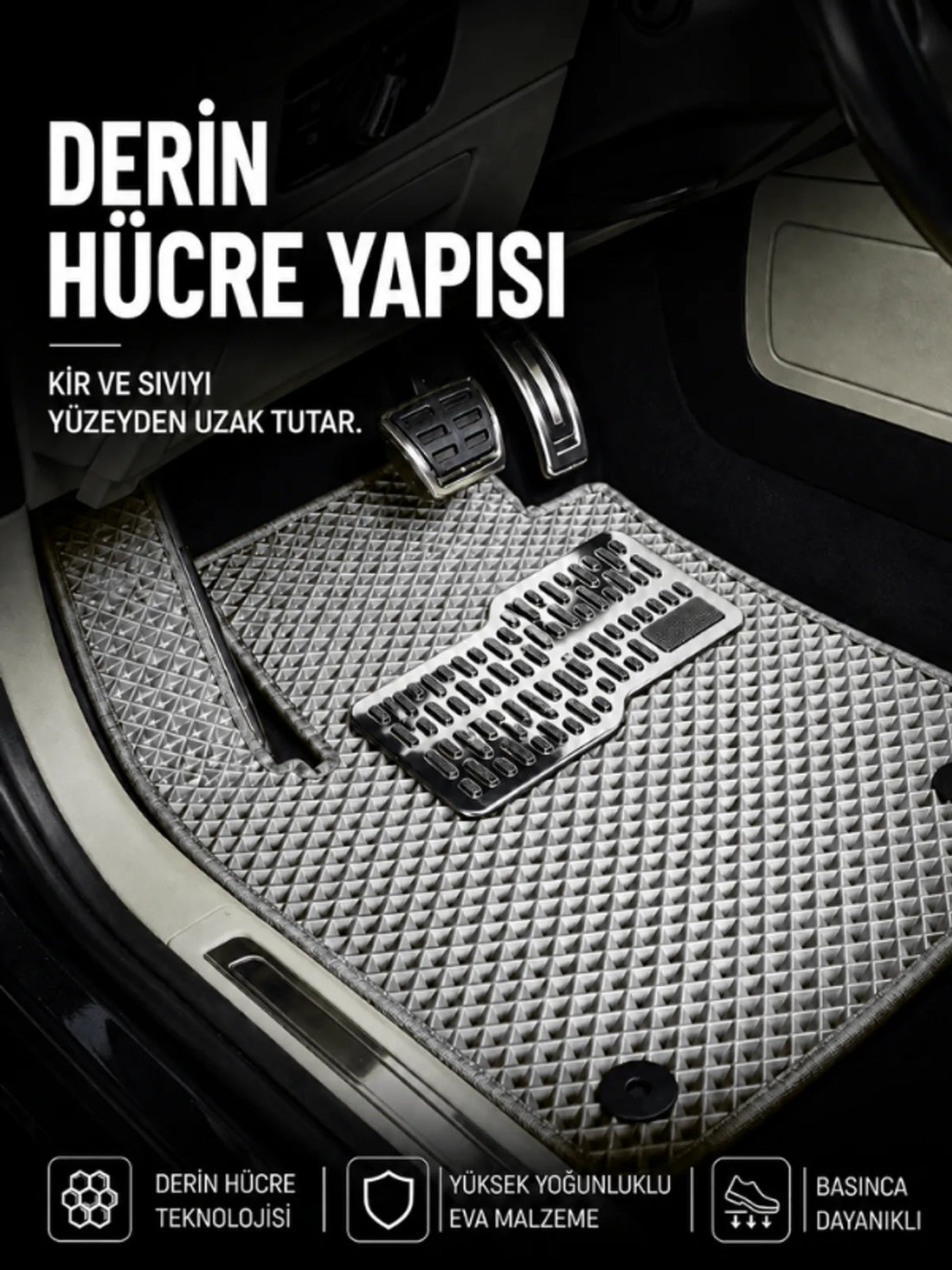 Toyota Corolla-Hybrid-Sedan (2019-2025) Araca Özel EVA Oto Paspas Seti Topukluk Dahil Tam Set