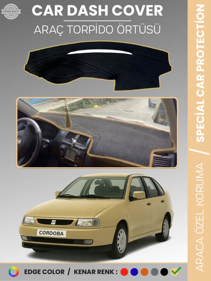 SEAT CORDOBA (1998-2001) Uyumlu Torpido Örtüsü Araca Özel Ön Göğüs Koruma