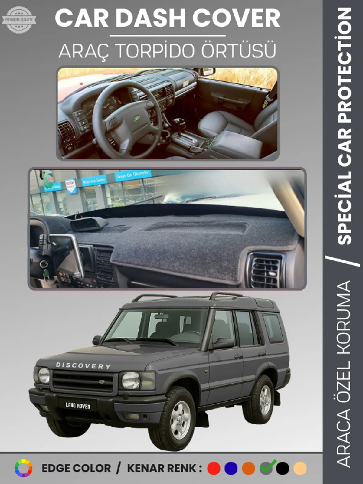 LAND ROVER DISCOVERY 2 L318 (1998-2004) Uyumlu Torpido Örtüsü Araca Özel Ön Göğüs Koruma