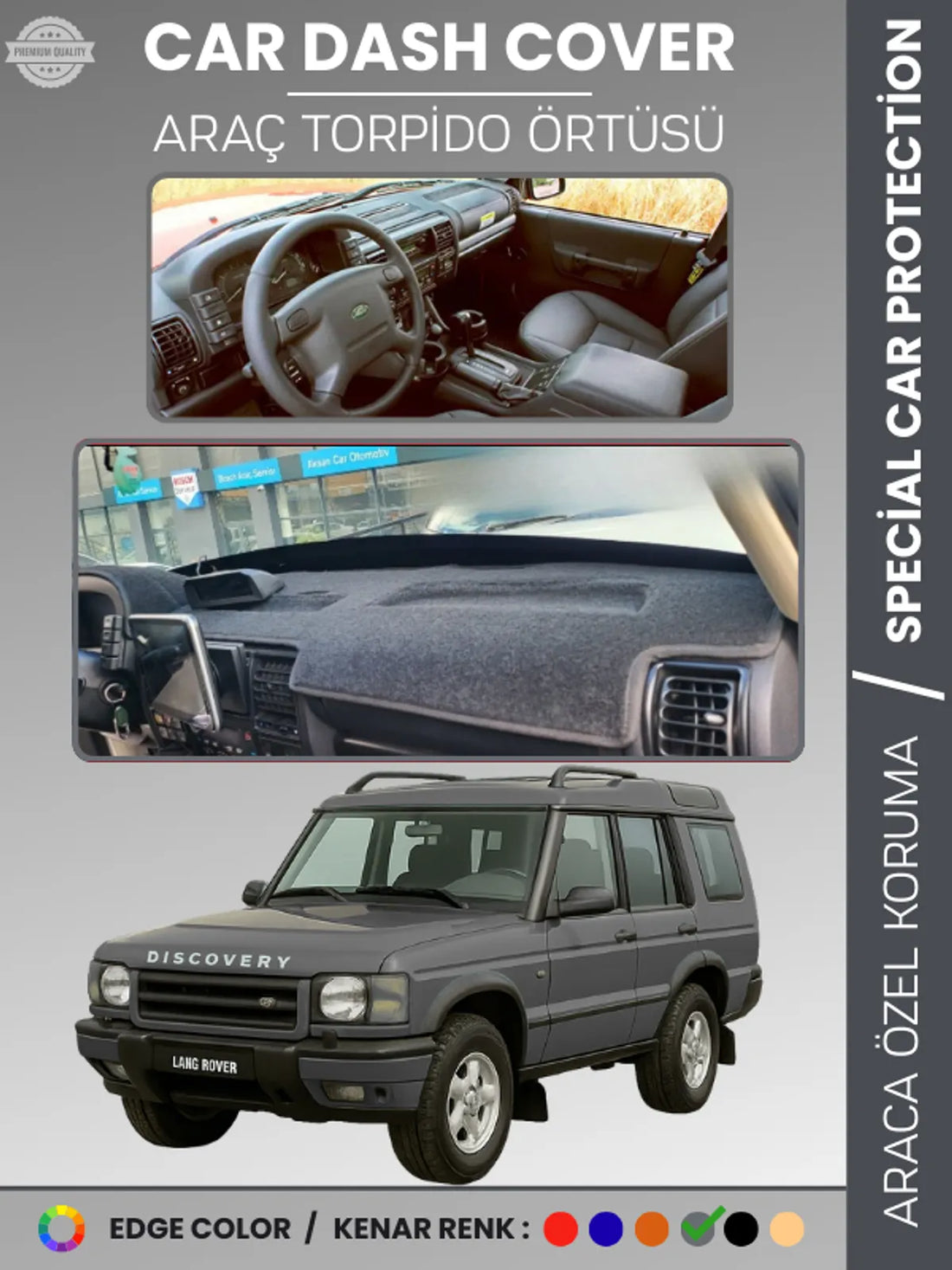 LAND ROVER DISCOVERY 2 L318 (1998-2004) Uyumlu Torpido Örtüsü Araca Özel Ön Göğüs Koruma
