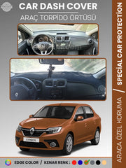 RENAULT SYMBOL 3 SAKLAMA GÖZSÜZ (2013-2021) Uyumlu Torpido Örtüsü Araca Özel Ön Göğüs Koruma