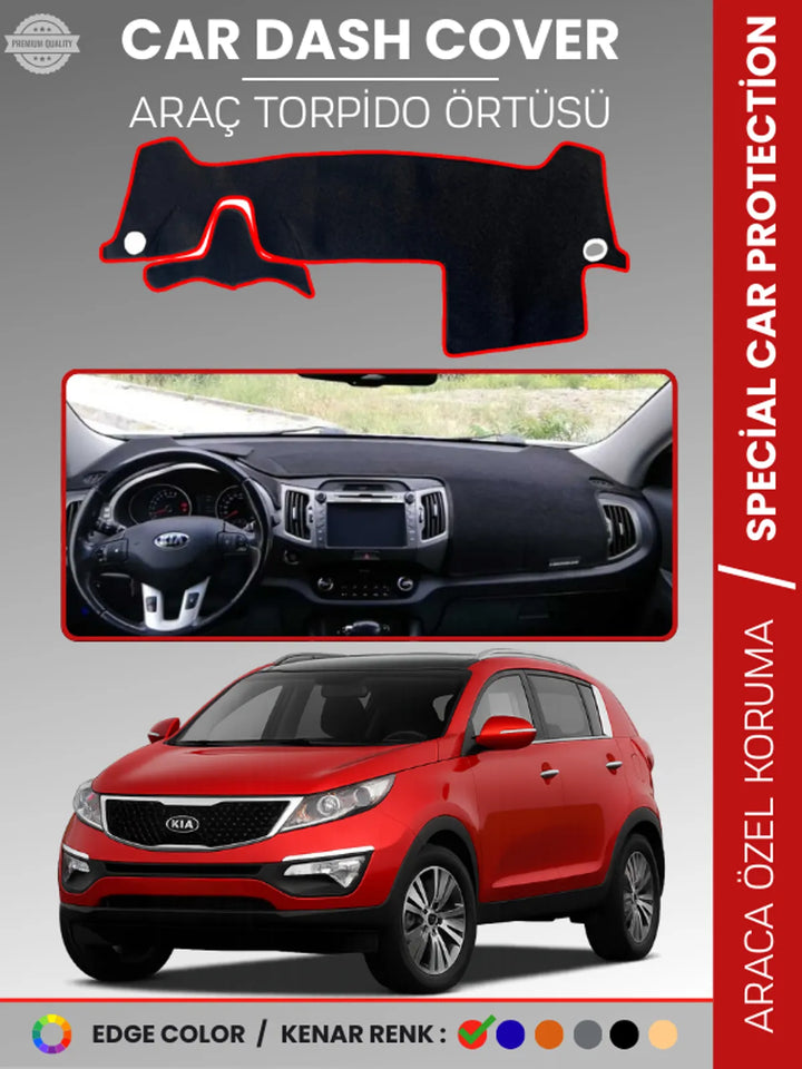 KİA SPORTAGE (2010-2016) Uyumlu Torpido Örtüsü Araca Özel Ön Göğüs Koruma