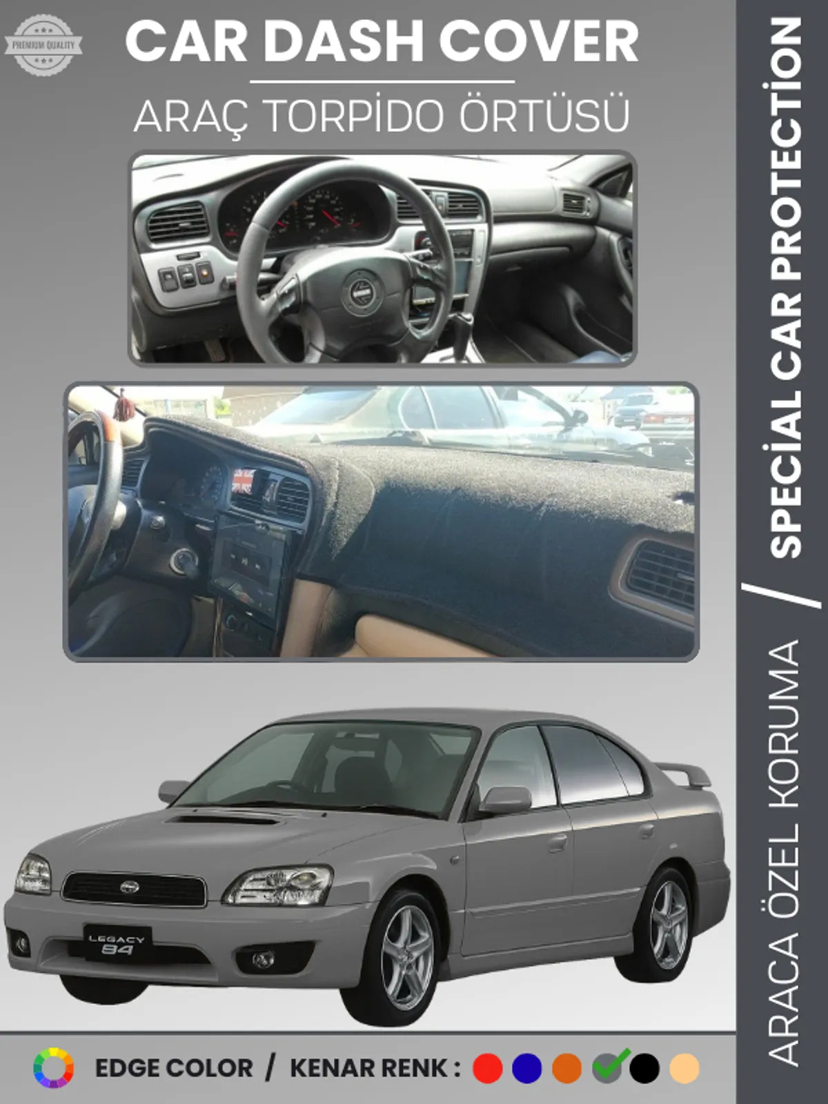 SUBARU LEGACY B4 (1998-2003) Uyumlu Torpido Örtüsü Araca Özel Ön Göğüs Koruma
