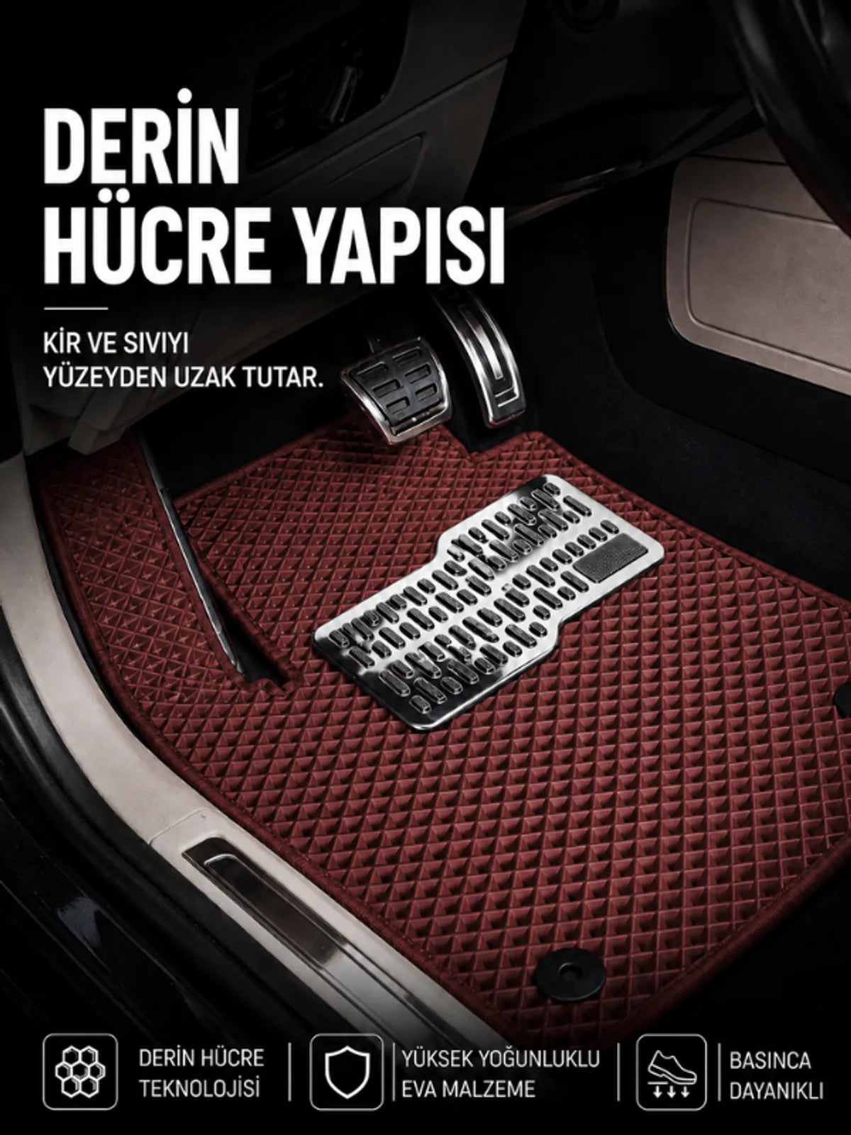 BMW 3 Serisi-E93-Cabrio (2005-2013) Araca Özel EVA Oto Paspas Seti Topukluk Dahil Tam Set