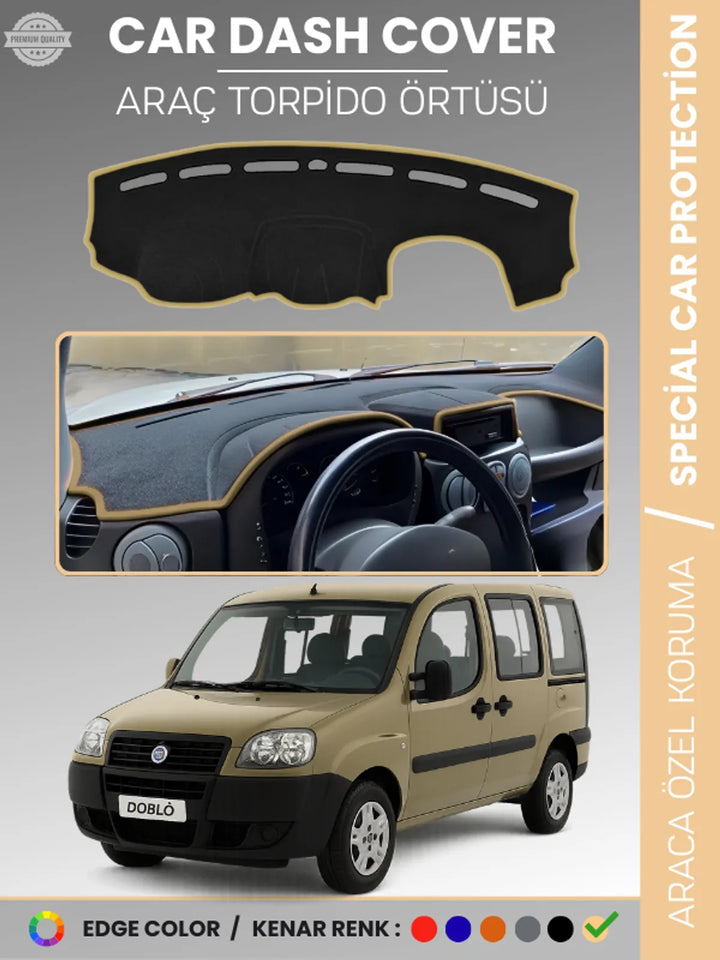 FIAT DOBLO (2000-2008) Uyumlu Torpido Örtüsü Araca Özel Ön Göğüs Koruma