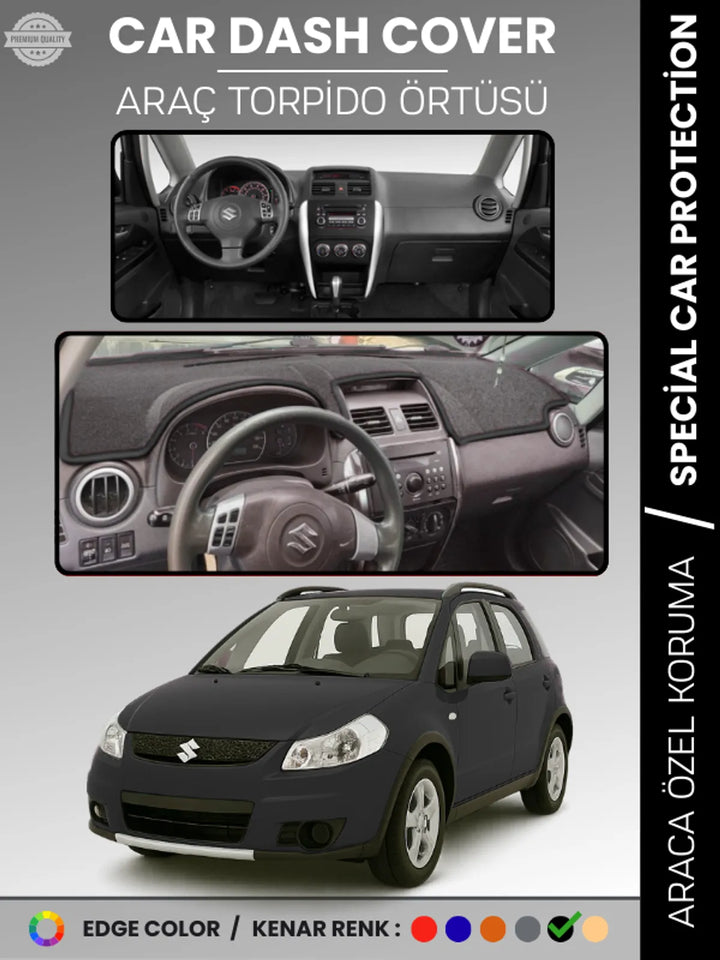 SUZUKI SX4 (2006-2014) Uyumlu Torpido Örtüsü Araca Özel Ön Göğüs Koruma