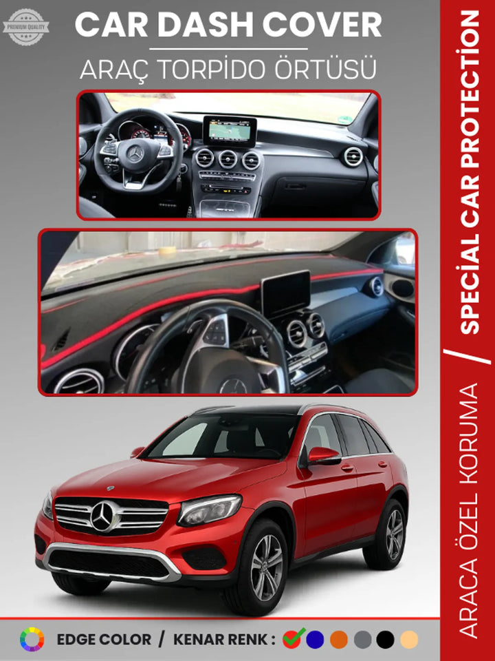 MERCEDES GLC (2015-2020) Uyumlu Torpido Örtüsü Araca Özel Ön Göğüs Koruma
