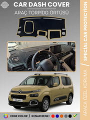 CITROEN BERLİNGO (2018-20025) Uyumlu Torpido Örtüsü Araca Özel Ön Göğüs Koruma