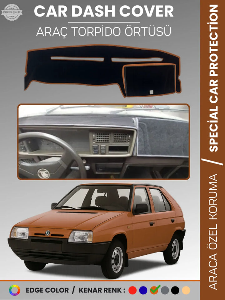 SKODA FAVORİT (1987-1995) Uyumlu Torpido Örtüsü Araca Özel Ön Göğüs Koruma