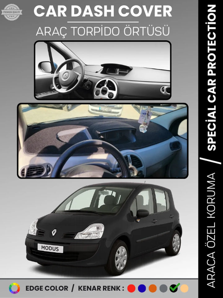 RENAULT MODUS (2004-2012) Uyumlu Torpido Örtüsü Araca Özel Ön Göğüs Koruma