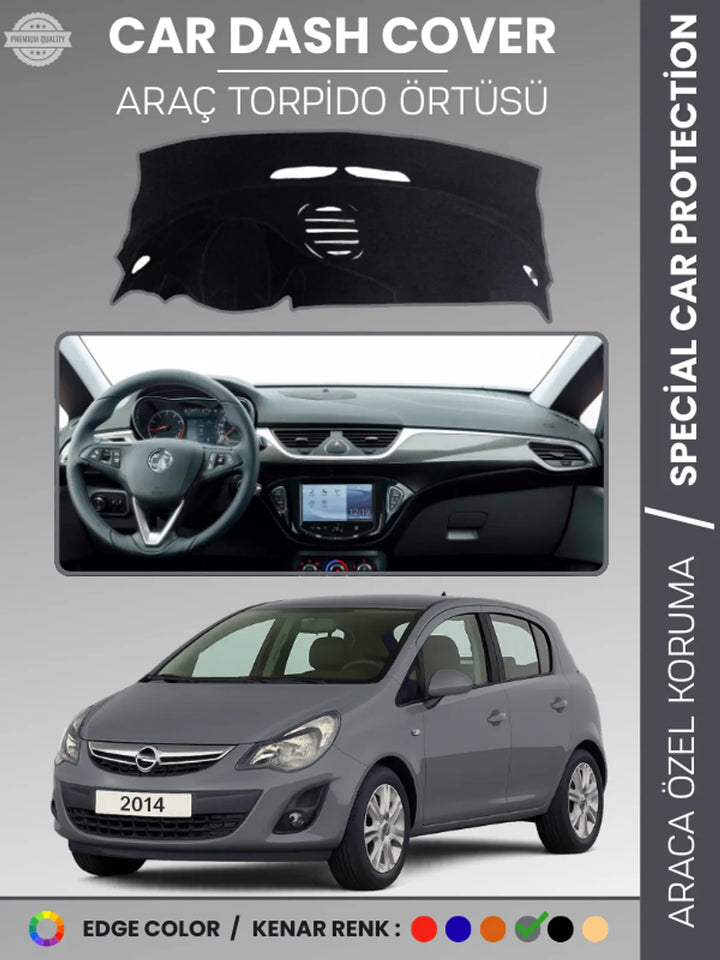 OPEL CORSA E (2013-2019) Uyumlu Torpido Örtüsü Araca Özel Ön Göğüs Koruma
