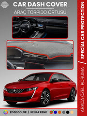 PEUGEOT 508 (2018-2024) Uyumlu Torpido Örtüsü Araca Özel Ön Göğüs Koruma
