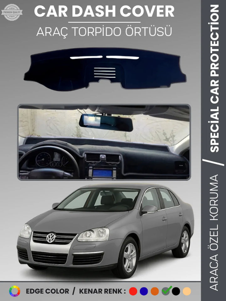 VOLKSWAGEN JETTA (2007-2011) Uyumlu Torpido Örtüsü Araca Özel Ön Göğüs Koruma