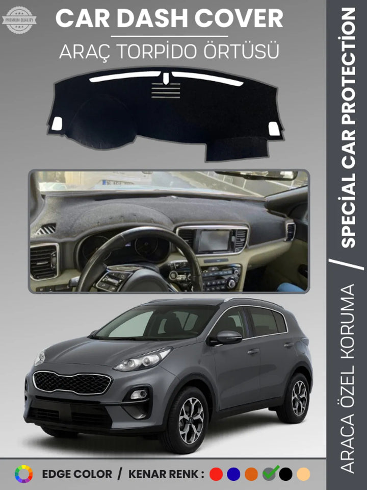 KİA SPORTAGE (2017-2020) Uyumlu Torpido Örtüsü Araca Özel Ön Göğüs Koruma