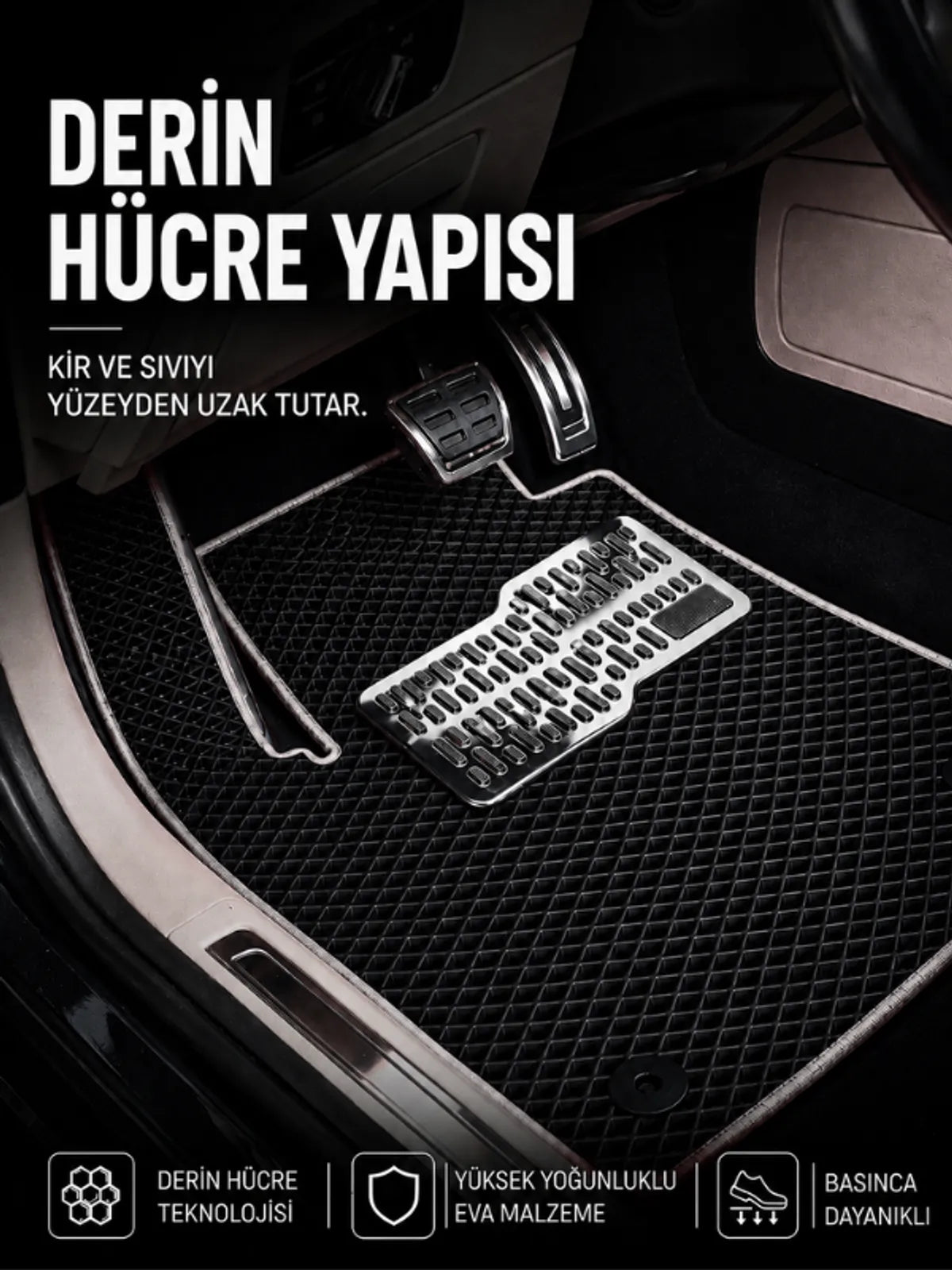 Mitsubishi Pajero (2006-2021) Araca Özel EVA Oto Paspas Seti Topukluk Dahil Tam Set