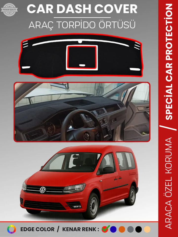 VOLKSWAGEN CADDY (2015-2021) Uyumlu Torpido Örtüsü Araca Özel Ön Göğüs Koruma