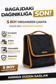 Oto Bagaj Çantası S Boy Kaymaz Cırt Bantlı Velur Kompakt Düzenleyici