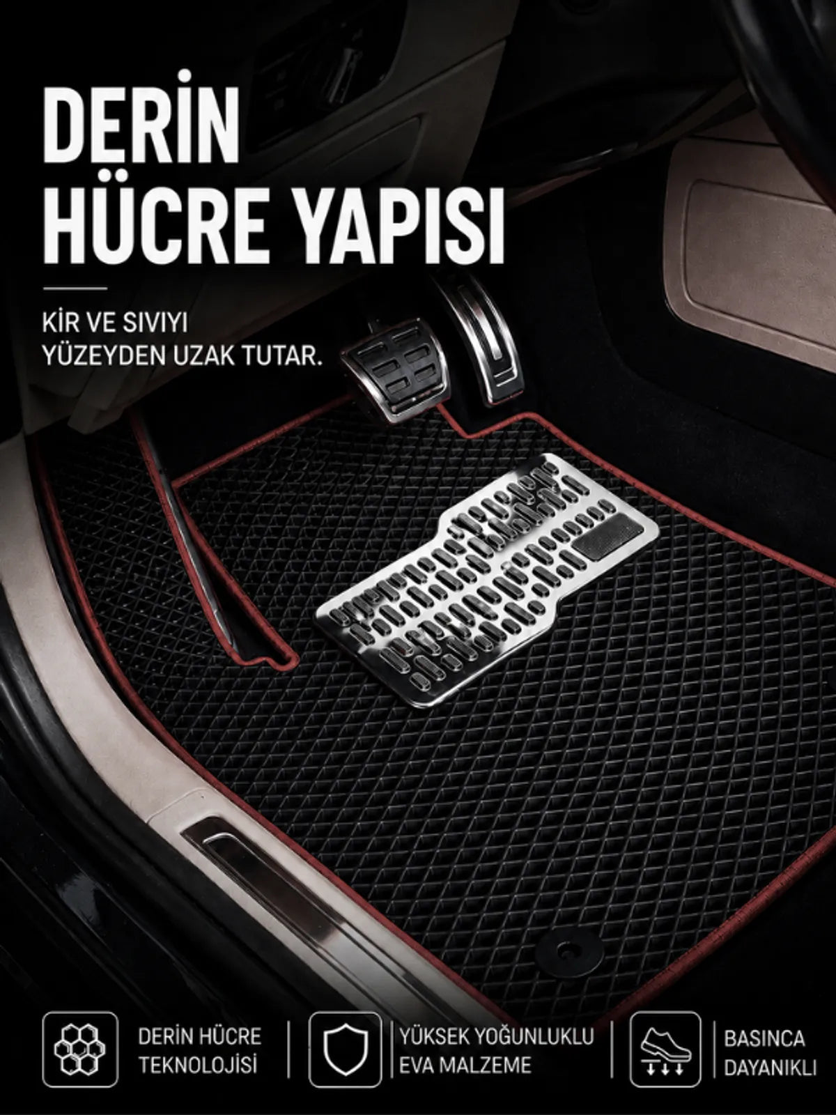 Renault Clio 3 (2005-2011) Araca Özel EVA Oto Paspas Seti Topukluk Dahil Tam Set