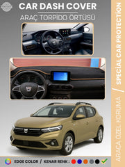 DACIA SANDERO (2021+) Uyumlu Torpido Örtüsü Araca Özel Ön Göğüs Koruma