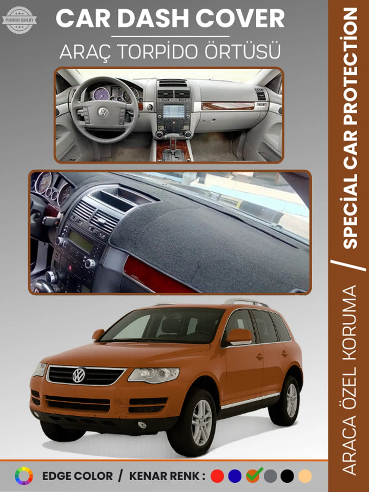 VOLKSWAGEN TOUAREG (2002-2010) Uyumlu Torpido Örtüsü Araca Özel Ön Göğüs Koruma