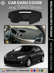 RENAULT MEGANE 3 NAVİGASYONSUZ (2009-2016) Uyumlu Torpido Örtüsü Araca Özel Ön Göğüs Koruma