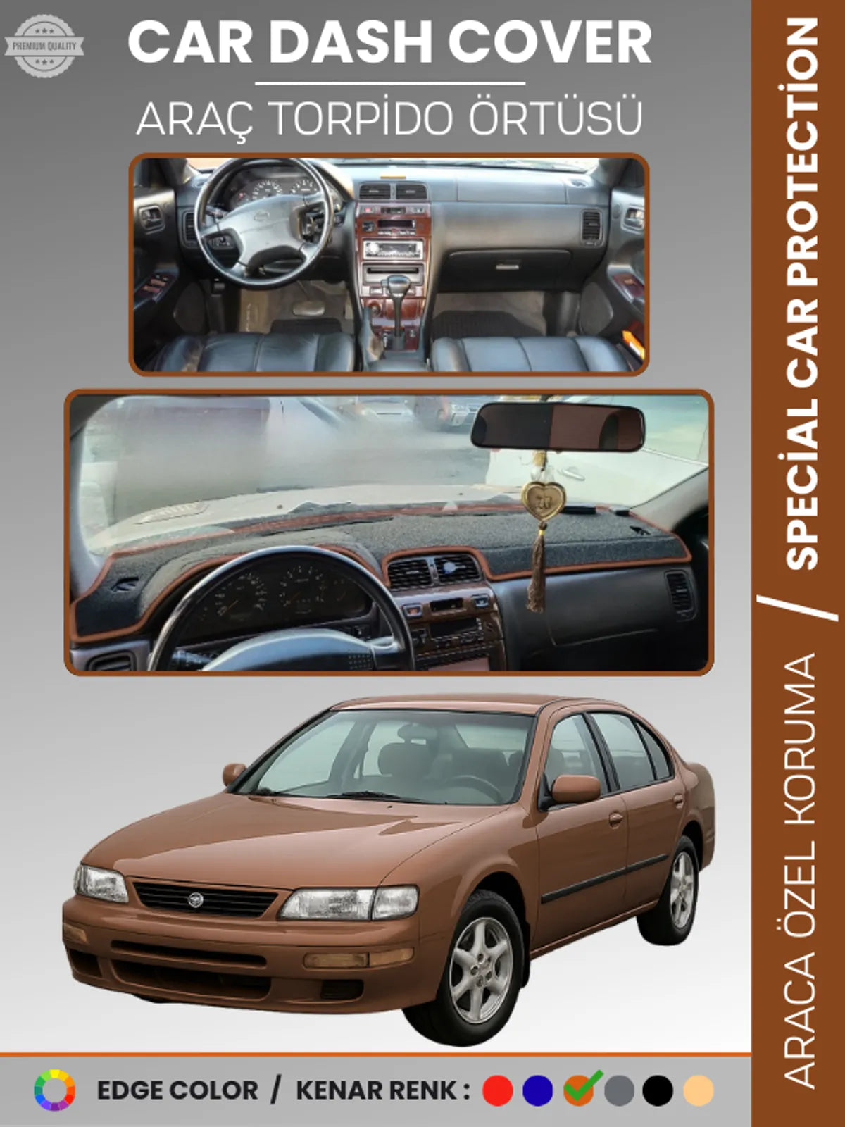 NISSAN MAXIMA A32 (1995-2000) Uyumlu Torpido Örtüsü Araca Özel Ön Göğüs Koruma