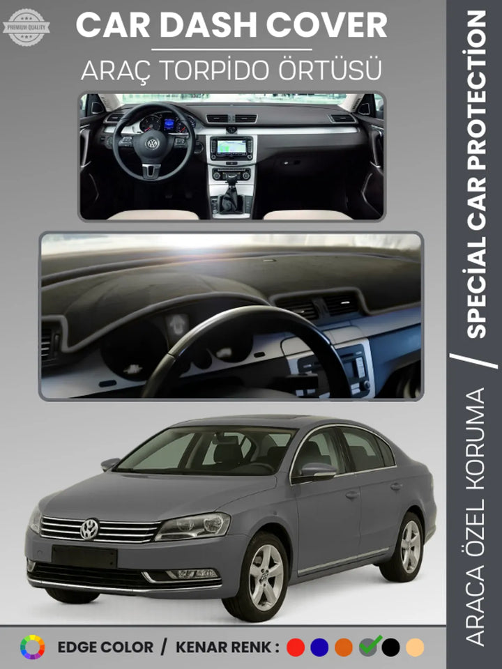 VOLKSWAGEN PASSAT B7 (2010-2015) Uyumlu Torpido Örtüsü Araca Özel Ön Göğüs Koruma