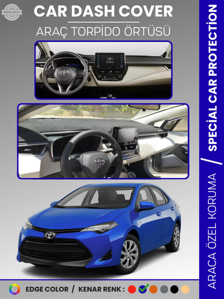 TOYOTA COROLLA (2019+) Uyumlu Torpido Örtüsü Araca Özel Ön Göğüs Koruma