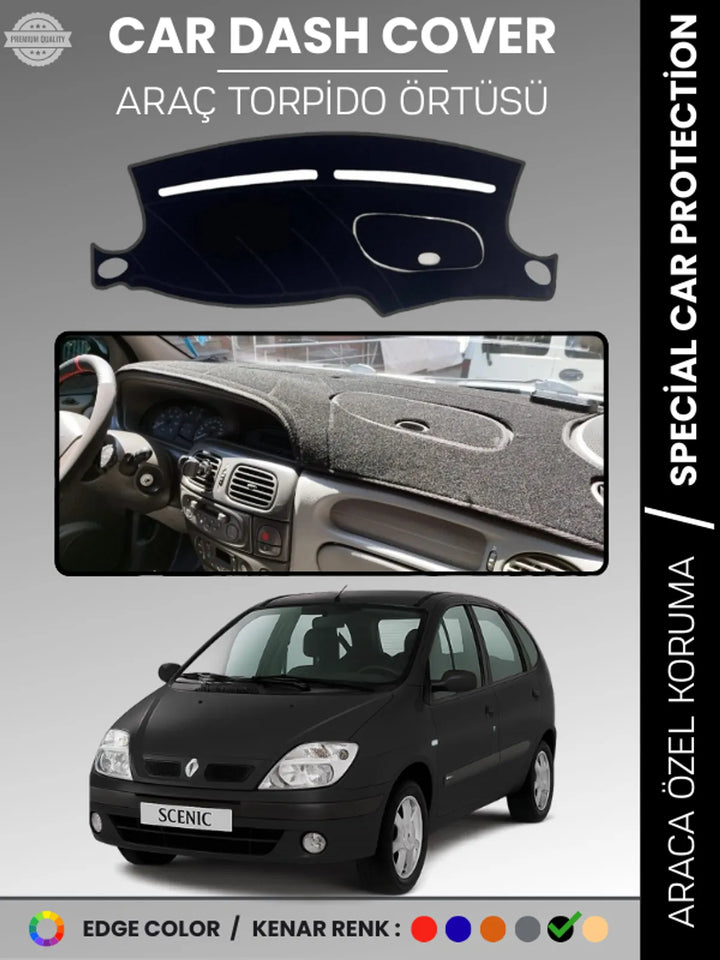 RENAULT SCENIC 1 (1999-2003) Uyumlu Torpido Örtüsü Araca Özel Ön Göğüs Koruma