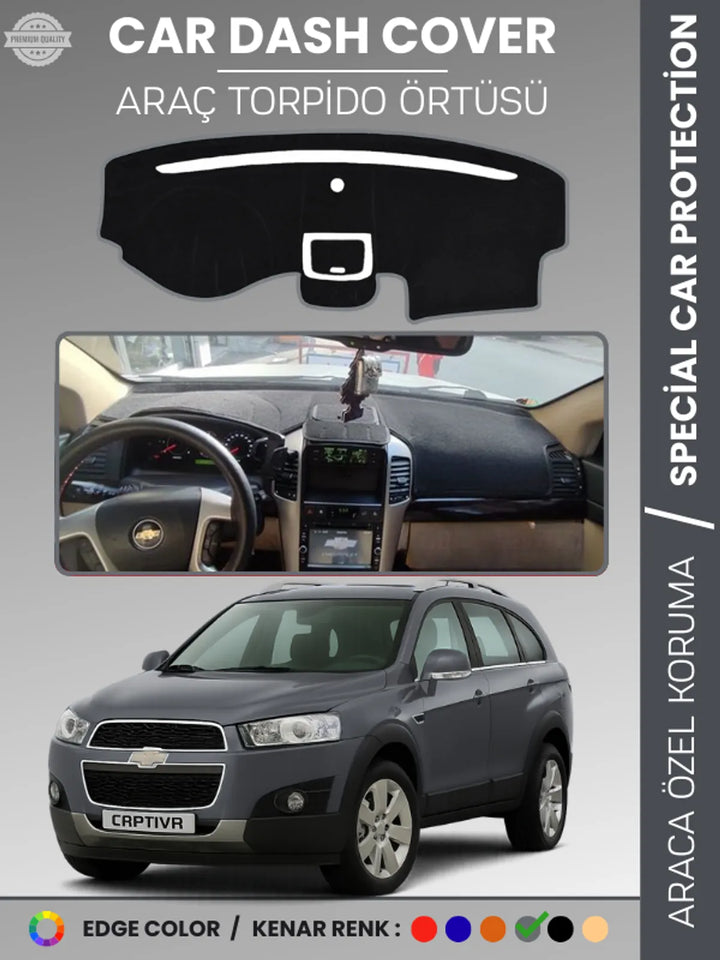 CHEVROLET CAPTİVA (2008-2011) Uyumlu Torpido Örtüsü Araca Özel Ön Göğüs Koruma