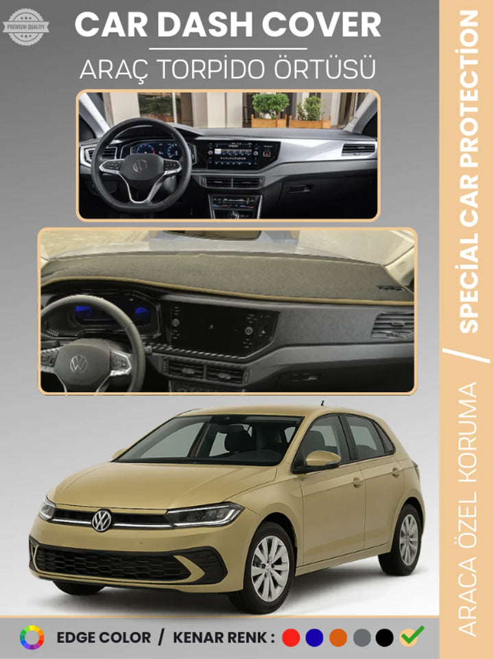 VOLKSWAGEN POLO (2022+) Uyumlu Torpido Örtüsü Araca Özel Ön Göğüs Koruma