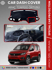 PEUGEOT RİFTER (2018-2025) Uyumlu Torpido Örtüsü Araca Özel Ön Göğüs Koruma