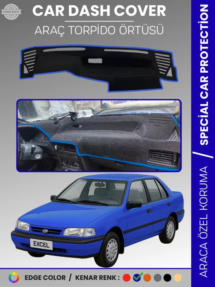 HYUNDAİ EXCEL (1989-1994) Uyumlu Torpido Örtüsü Araca Özel Ön Göğüs Koruma