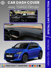PEUGEOT 208 (2019-2025) Uyumlu Torpido Örtüsü Araca Özel Ön Göğüs Koruma