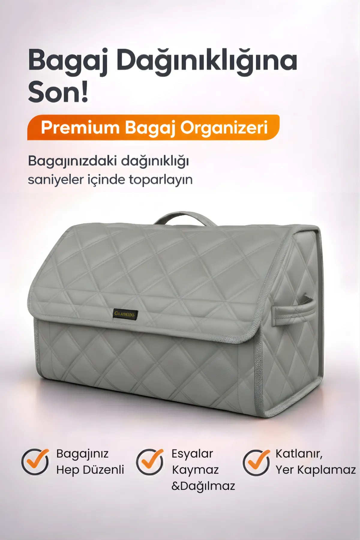 Oto Bagaj Çantası Çift Kat Deri Su Geçirmez Kaymaz Katlanır Araç Düzenleyici