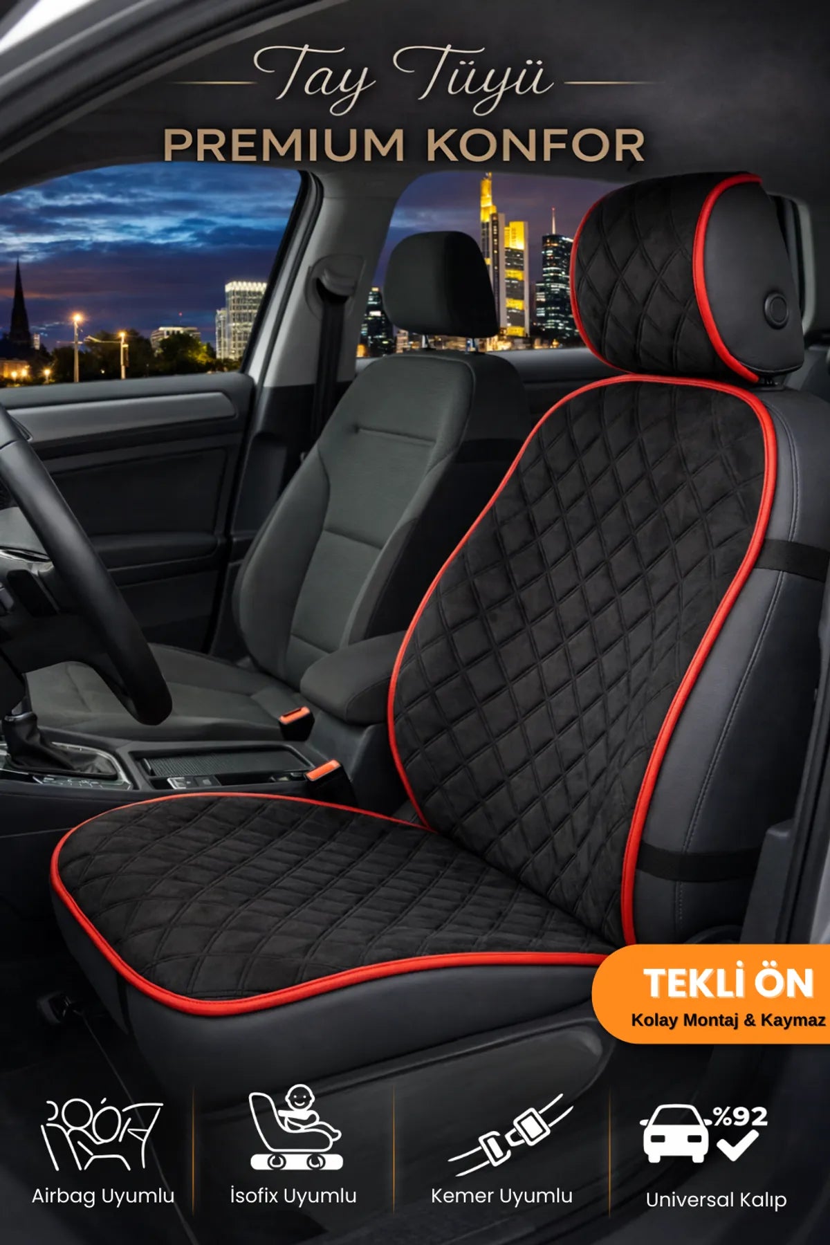 Oto Koltuk Minderi Premium Tay Tüyü Tekli Ön