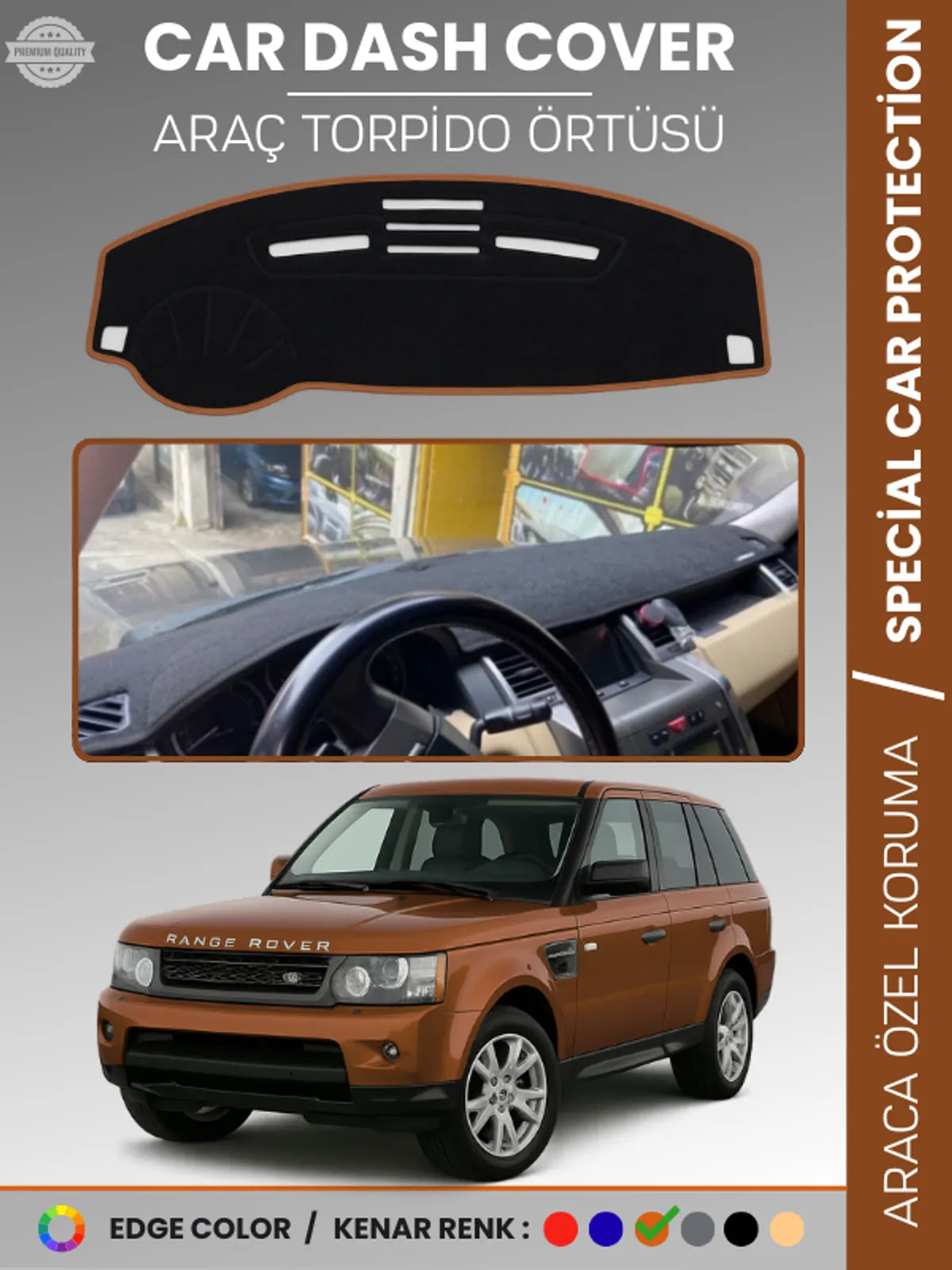 RANGE ROVER SPORT (2005-2013) Uyumlu Torpido Örtüsü Araca Özel Ön Göğüs Koruma