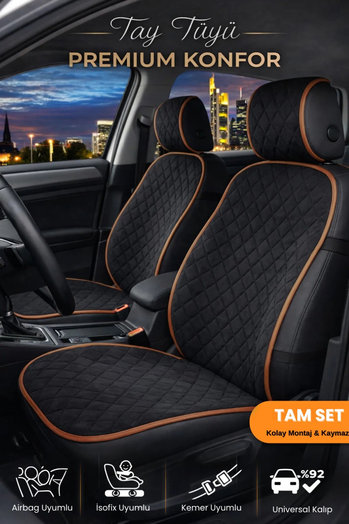 Oto Koltuk Minderi Premium Tay Tüyü Tam Set