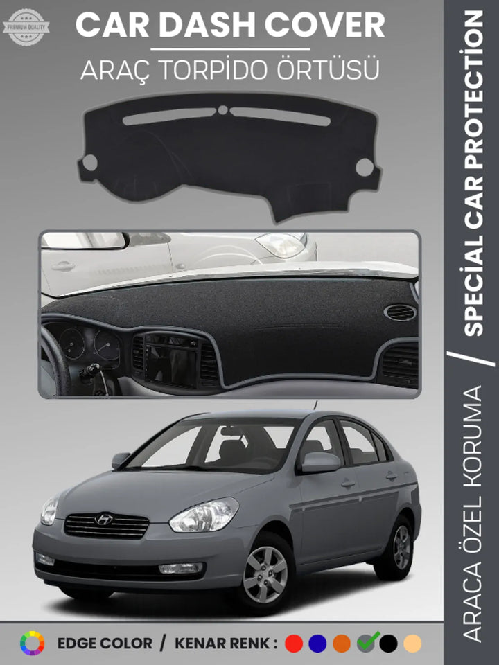 HYUNDAİ ACCENT (2006-2011) Uyumlu Torpido Örtüsü Araca Özel Ön Göğüs Koruma