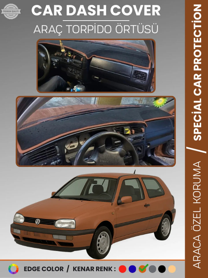 VOLKSWAGEN GOLF 3 (1991-1997) Uyumlu Torpido Örtüsü Araca Özel Ön Göğüs Koruma