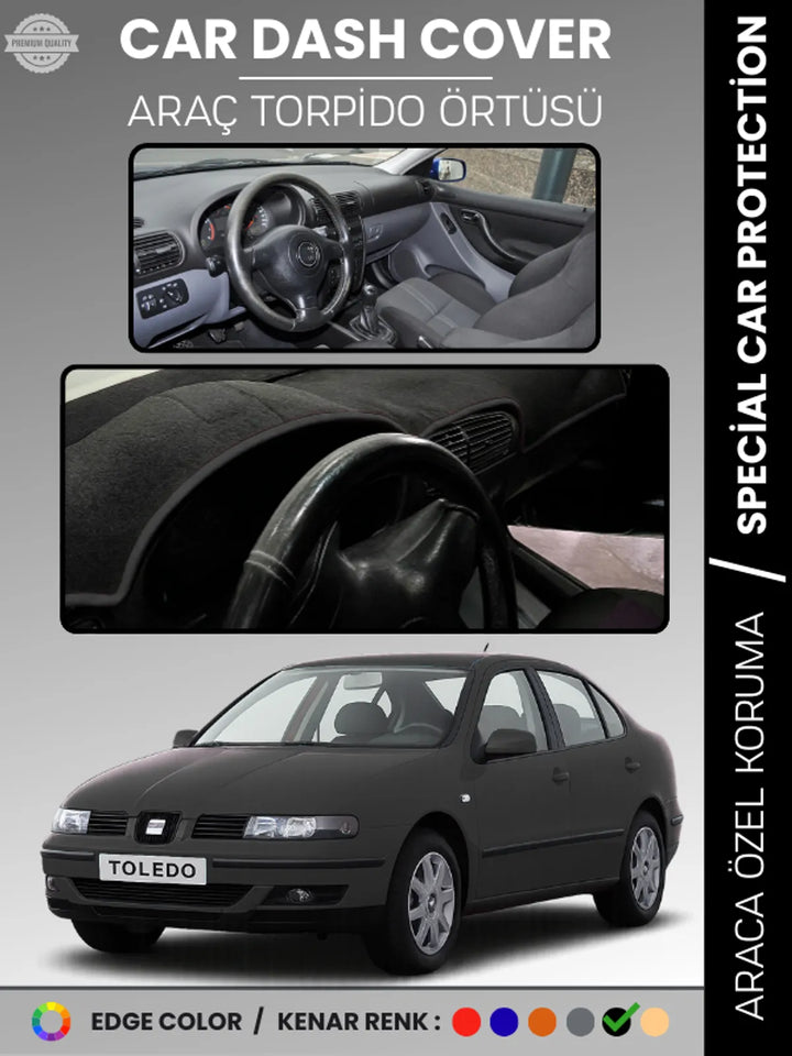 SEAT TOLEDO (1999-2005) Uyumlu Torpido Örtüsü Araca Özel Ön Göğüs Koruma