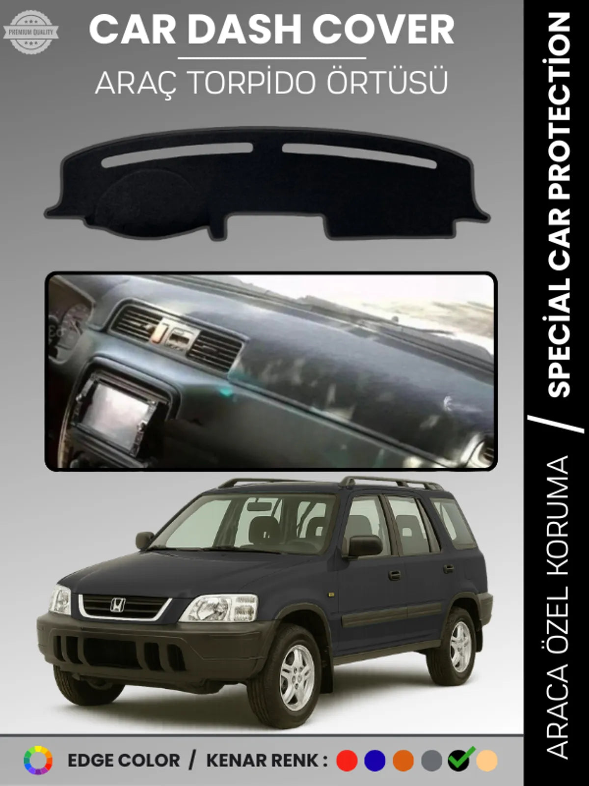 HONDA CR-V (1996-2001) Uyumlu Torpido Örtüsü Araca Özel Ön Göğüs Koruma
