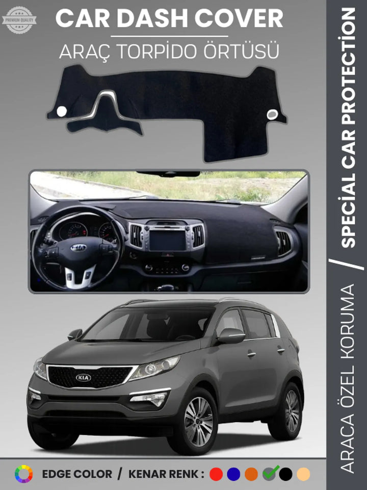 KİA SPORTAGE (2010-2016) Uyumlu Torpido Örtüsü Araca Özel Ön Göğüs Koruma