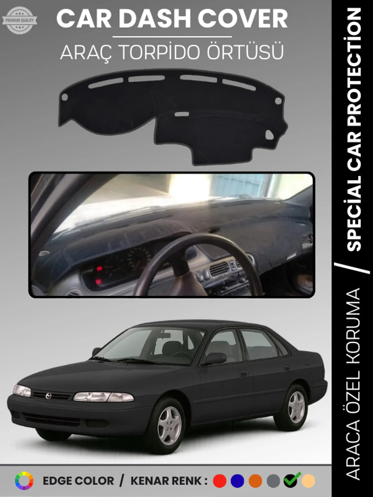 MAZDA 626 CRONOS (1991-1996) Uyumlu Torpido Örtüsü Araca Özel Ön Göğüs Koruma