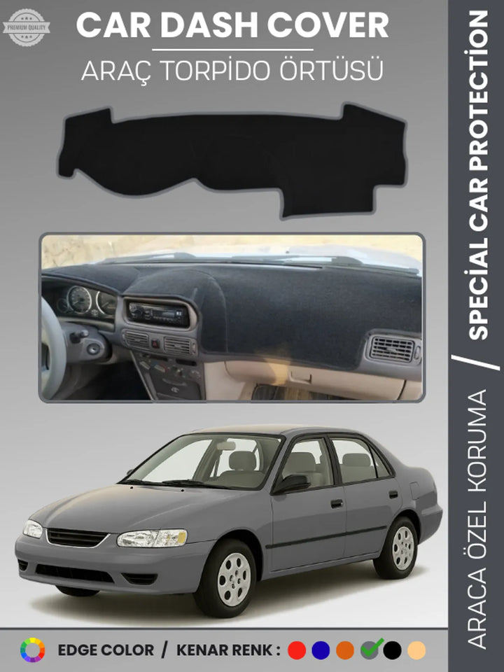 TOYOTA COROLLA E110 (1998-2002) Uyumlu Torpido Örtüsü Araca Özel Ön Göğüs Koruma