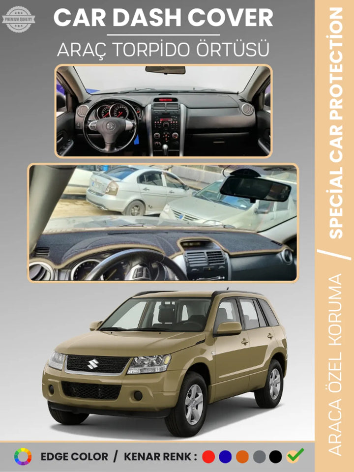 SUZUKI GRAND VİTARA (2006-2012) Uyumlu Torpido Örtüsü Araca Özel Ön Göğüs Koruma