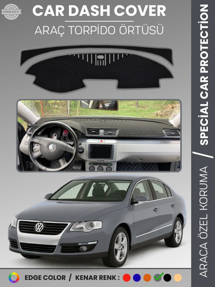 VOLKSWAGEN PASSAT B6 (2005-2010) Uyumlu Torpido Örtüsü Araca Özel Ön Göğüs Koruma