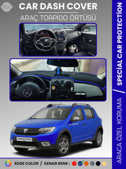 DACIA SANDERO STEPWAY (2015-2021) Uyumlu Torpido Örtüsü Araca Özel Ön Göğüs Koruma