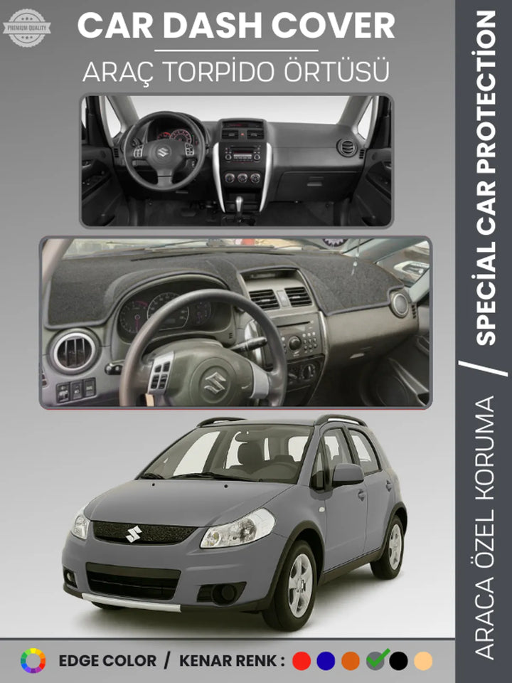 SUZUKI SX4 (2006-2014) Uyumlu Torpido Örtüsü Araca Özel Ön Göğüs Koruma